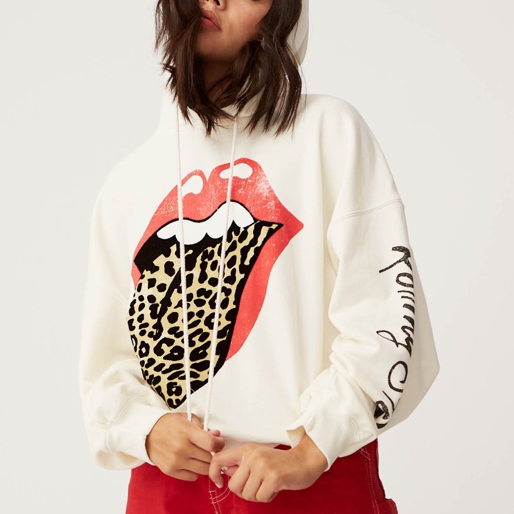 Free People x Daydreamer Rolling Stones Tongue Hoodie